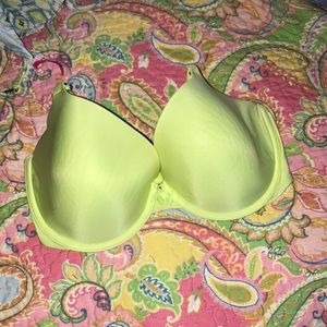 Neon yellow Victoria’s Secret bra